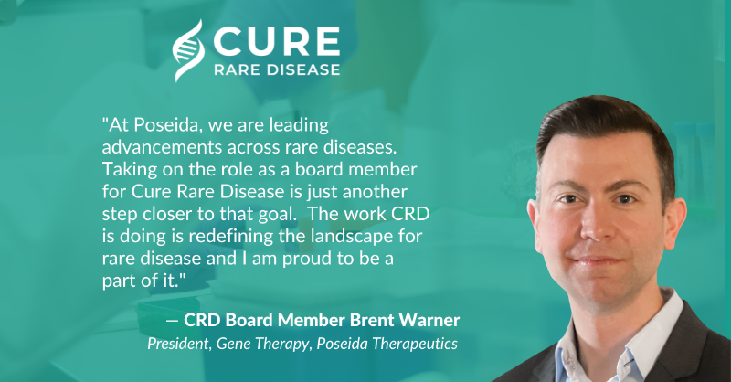 CureRareDisease's tweet photo. Meet CRD's newest Board Member, Brent Warner. @iambrentwarner is @PoseidaThera President of Gene Therapy &amp; is leading advancements across rare diseases. He brings significant biopharmaceutical experience in #rarediseases &amp; #genetherapy. Please help us give him a warm welcome.