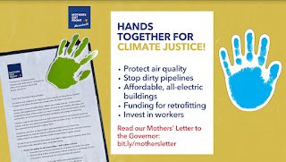 At the State House with <a href="/MothersOutFront/">Mothers Out Front</a> @mof_mass, putting our #HandsTogether4ClimateJustice! Proud to deliver over 3,000 signatures on our Mothers’ Letter to <a href="/MassGovernor/">Governor Maura Healey</a> asking for a just transition to renewable energy. #HealeyClimateSHEro bit.ly/mothersletter