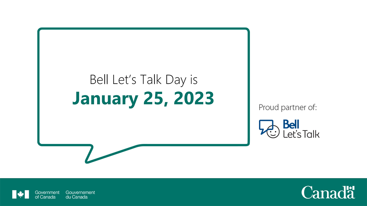 Today is #BellLetsTalkDay, a day that aims to get people talking about mental health to help end the stigma. Reach out to your friends, family and colleagues and keep being there for ourselves and each other.
