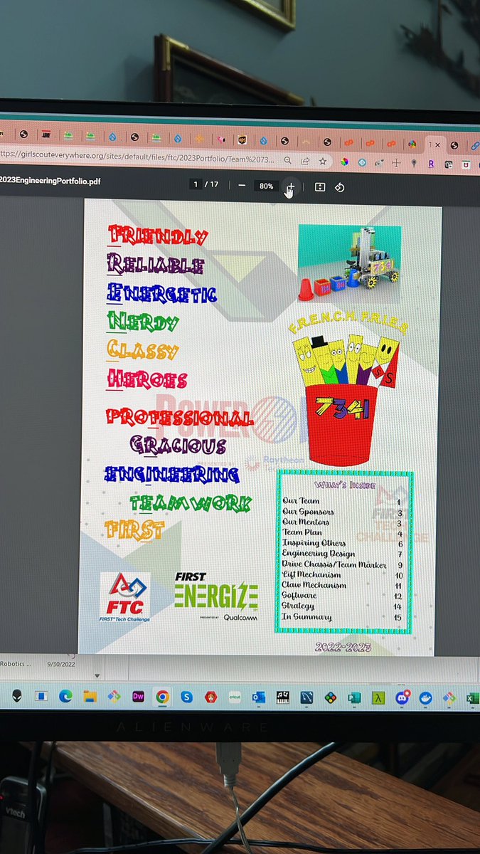 Our Engineering Portfolio is finished (for now) and available for viewing rb.gy/tw1eec  @ftcfrenchfries <a href="/firstlikeagirl/">FIRSTLikeAGirl</a> <a href="/ftcteams/">FIRST Tech Challenge</a> <a href="/girlscoutscc/">Girl Scouts - Citrus</a> <a href="/insidefpl/">Florida Power & Light</a> <a href="/lockheedmartin/">Lockheed Martin</a> <a href="/pitscoed/">Pitsco Education</a> <a href="/revrobotics/">REV Robotics</a> <a href="/andymarkinc/">AndyMark Inc.</a>