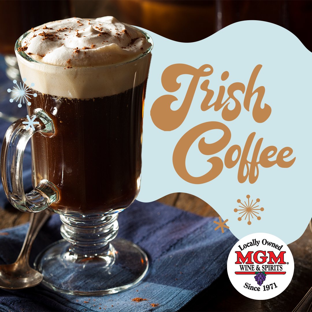It's National Irish Coffee Day! It's easy to make and only requires a few ingredients: hot coffee, Irish whiskey, sugar, and whipped cream.

Here are some fun ways to elevate yours:
☕️ Add a garnish
☕️ Opt for decaf coffee.
☕️ Add your favorite creamer.
