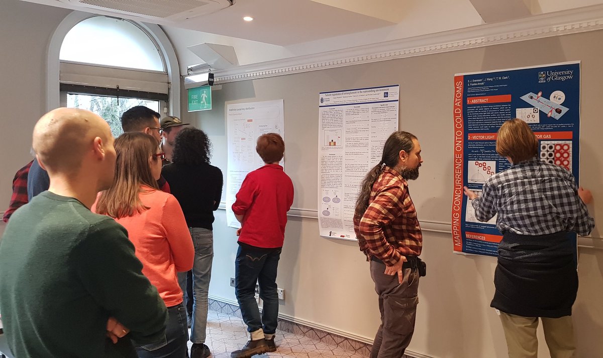 S_FrankeArnold's tweet photo. Network meeting on indefinite causal order in Glasgow, where foundational science meets UK quantum technology! #quantum @INAQT2022 https://t.co/IBppVqwPv5