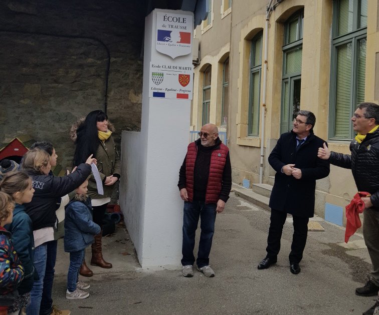 maires_Aude's tweet photo. « Les maîtres d'école sont des jardiniers en intelligences humaines » (Victor Hugo) #Trausse École communale Claude Marti @eric_menassi @l_amf https://t.co/WwJpku9B7k