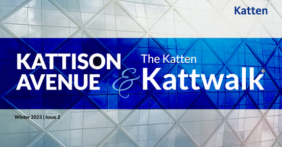 In this issue: Is Fashion Ready for the Sustainability Trend? | Fans on Alert Re D&amp;D Licensing | Meet Chris Cole | GDPR Penalties No Joke – Katten Kattwalk and Kattison Avenue Winter Edition
bit.ly/3WCKASA