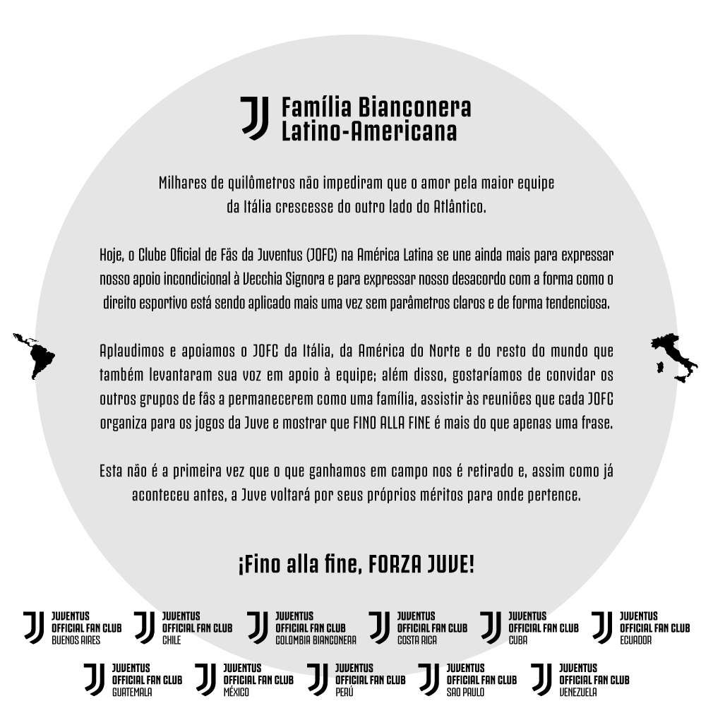 Col_Bianconera's tweet photo. Los Juventus Oficial Fan Club de Latinoamérica nos unimos a la protesta mundial contra el trato injusto que está sufriendo la @juventusfc 

🤍✊🖤🇦🇷🇨🇱🇨🇴🇨🇷🇨🇺🇪🇨🇬🇹🇲🇽🇵🇪🇧🇷🇻🇪

#ColombiaBianconera 🇨🇴🦓
#ForzaJuve 🖤🤍

@AroundTurin 
@juventusfces
@romeoagresti https://t.co/EYgTL2Niau