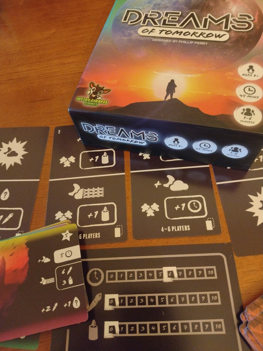 GameOnNorth's tweet photo. We're halfway through the week and the next free board games night is just 4 days away - so Dreams Of Tomorrow it is!

Join us at @LaurelsWhitley this Sunday from 6-10pm to play this and many other brilliant games, all free. Link in bio! https://t.co/yBeQGptMrH