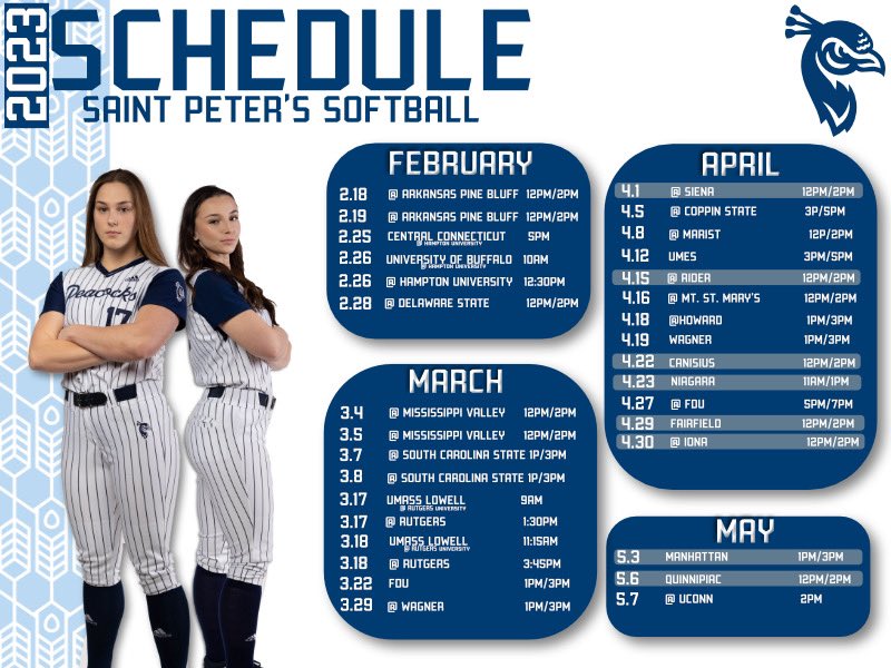 Saint Peter's Softball on Twitter "Softball Announces our 2023
