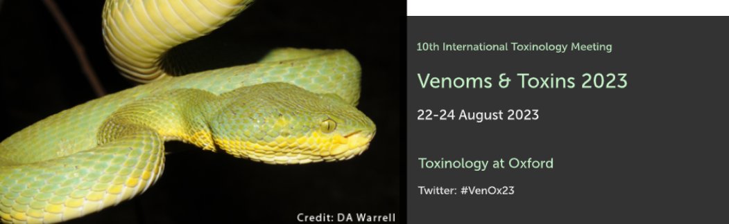 Venoms and Toxins 2023
August 22-24, 2023; somewhere in Oxford, UK
In-Person, (Online ?)

#VenOx23

lpmhealthcare.com/venoms-and-tox…