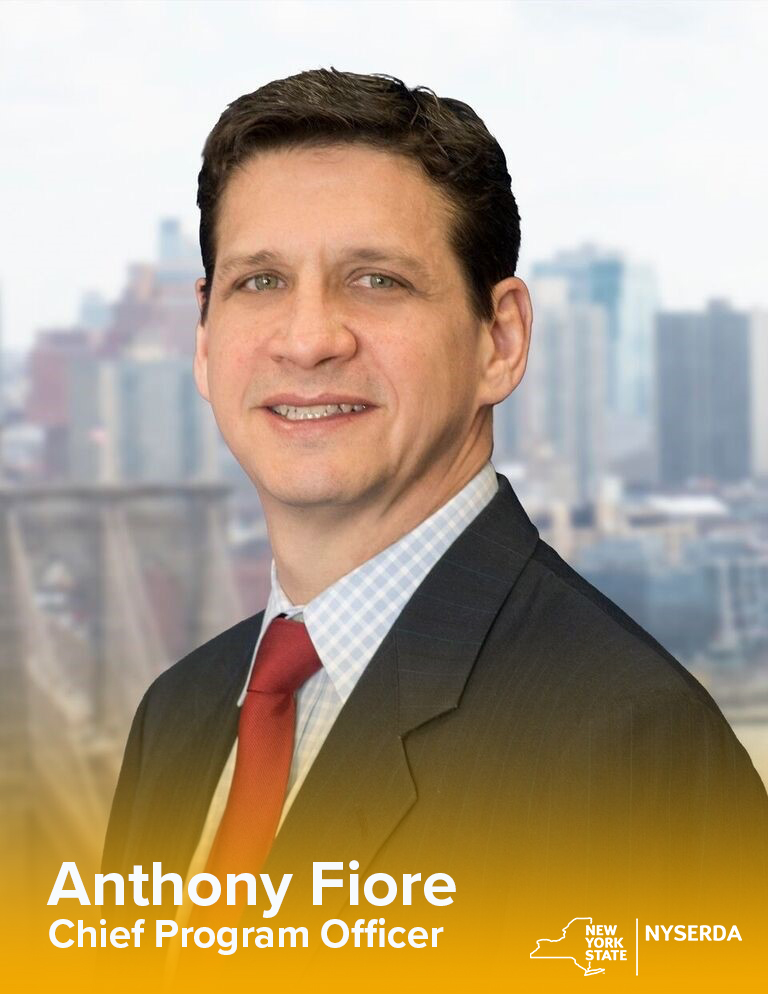 NYSERDA's tweet photo. NYSERDA is excited to share that #AnthonyFiore was appointed #ChiefProgramOfficer today during the January board meeting. In this position, Anthony will lead a wide range of #cleanenergy program portfolios in support of achieving NY's climate goals. https://t.co/mWvNX7kbwm https://t.co/epyxgBhIWv