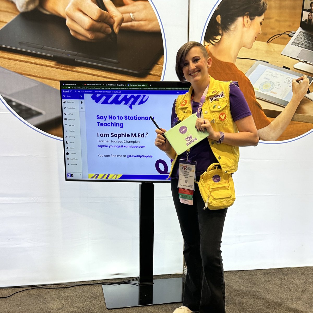 Sophie is over at the @wacomedu booth right now with her session “Say No Go Stationary Speaking” 👏

- @levelupsophie #FETC #WacomforEducation