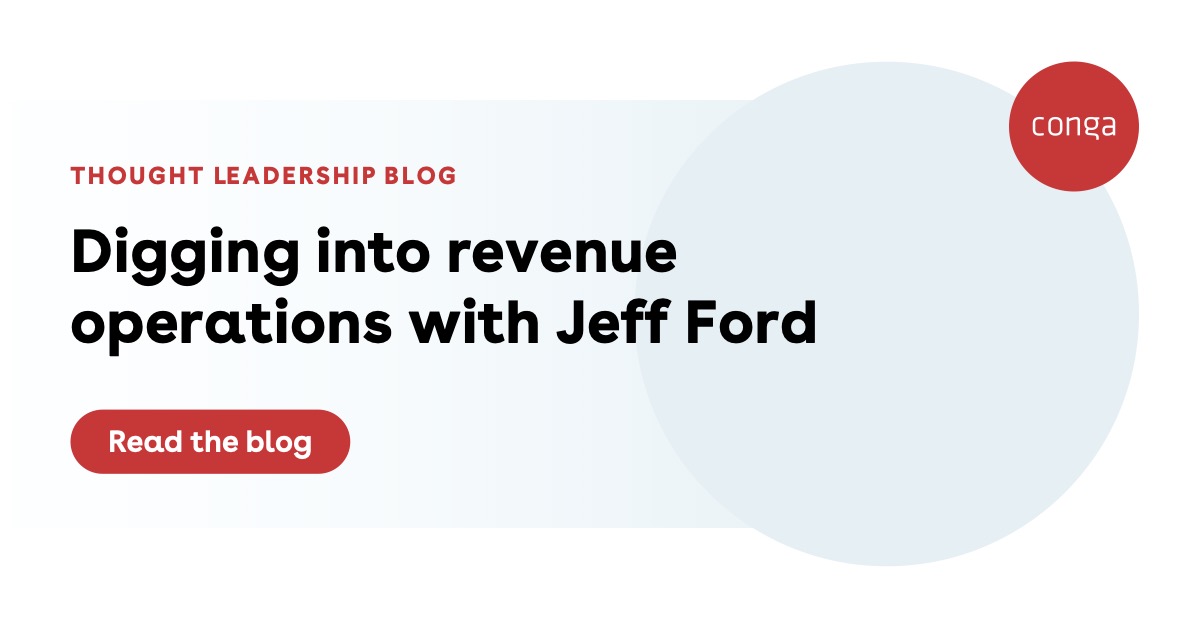 Organizations are shifting from traditional sales management to focus on revenue lifecycle management. Jeff Ford, SVP of Revenue Operations at Conga, recently spoke about his experience with revenue management. Read more: okt.to/TwAUkW #RevenueOperations