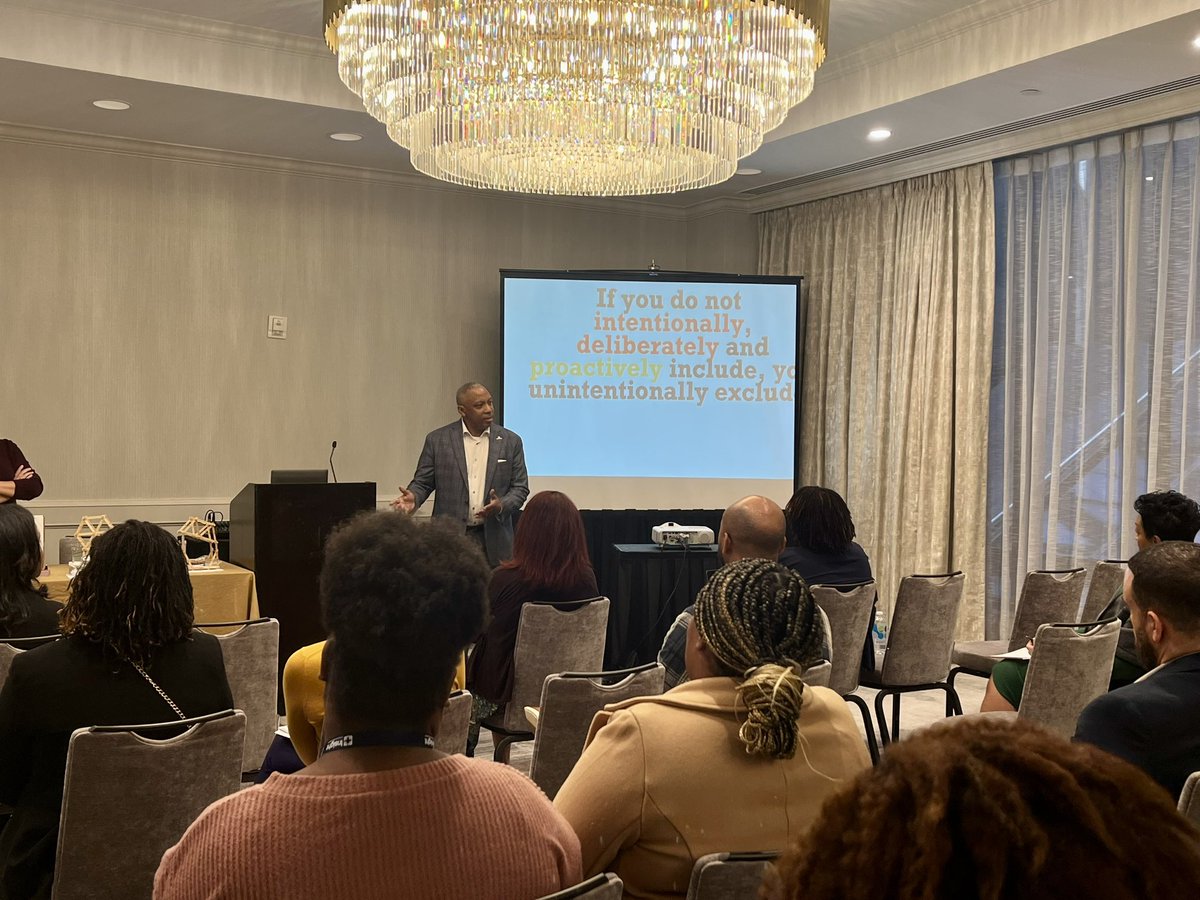 InsightEdGroup's tweet photo. We had an engaged audience at the STEM NOLA session led by Dr. Calvin Mackie! 

#EducatorExchange2023 #STEM https://t.co/c4wOnfiBoB