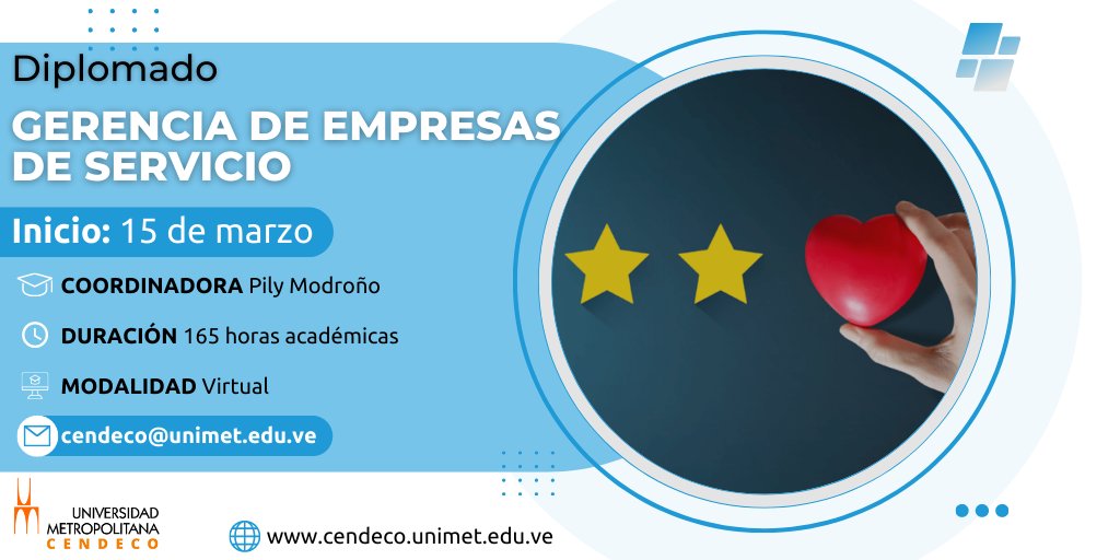 ✔Mercadeo de servicios
✔Gestión del capital humano
✔Finanzas
✔Psicología organizacional positiva en organizaciones de servicio.
Esto es parte del contenido que te ofrece el Diplomado en Gerencia de empresas de servicio, coordinado por <a href="/Pilymodrono/">Pily Modroño</a> 
ow.ly/P67A50MlVEO