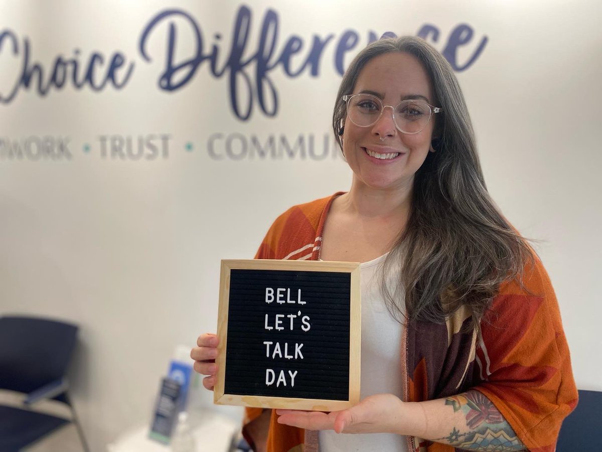 ChoiceHealthCtr's tweet image. It’s #BellLetsTalk Day! 💙

Choice Health Centre strives to provide a open and safe environment for our patients &amp;amp; community. Mental health is equally as important as physical health! Let’s end the stigma, help create positive change.

Visit letstalk.bell.ca for more info.