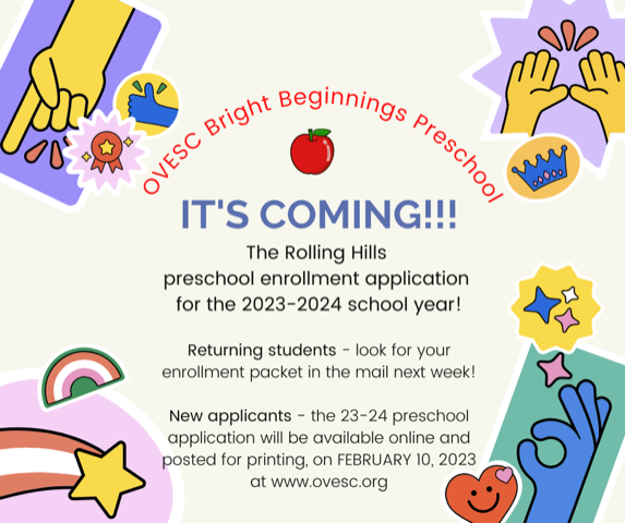 RHLSD_Colts's tweet photo. 📅 Mark your calendars! The Rolling Hills preschool enrollment application for the 2023-2024 school year will be available soon for both returning students and new applicants! 🖍️🌈 #GoColtsRH https://t.co/f5LcKxSc2T