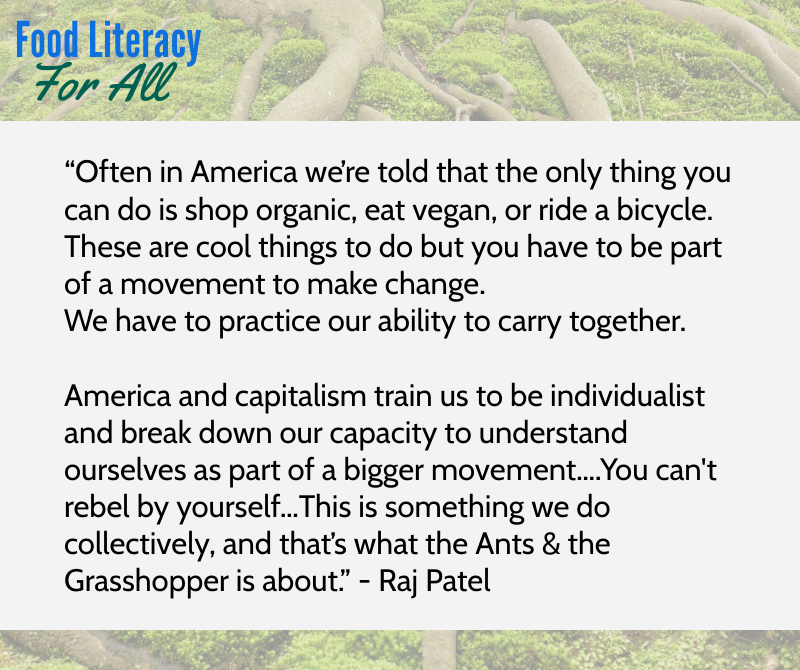 SFSI_UM's tweet photo. Last night at #FoodLiteracyforAll we heard from @_RajPatel about the film he co-directed/produced "The Ants &amp; the Grasshopper." See the video here: https://t.co/5gl7q6EzMV https://t.co/6mU2haoQjS