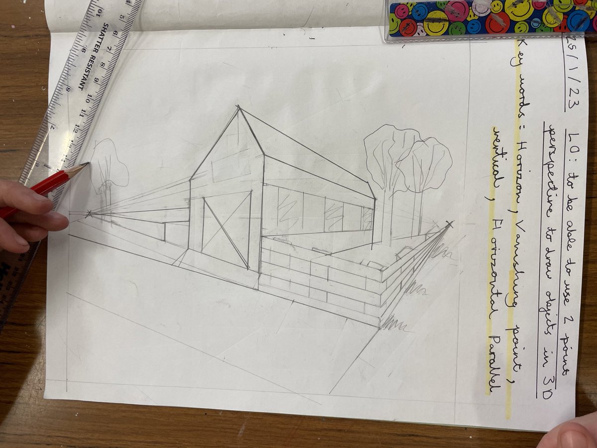 Huxlow_DT's tweet photo. Year 7 Design and Technology have been working on 2 point perspective today with some excellent progress and lovely presentation. @huxlow ✏️✏️ https://t.co/ptRRHRktdv