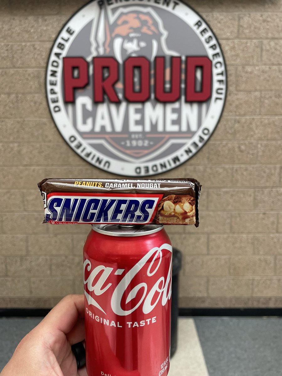 Shout out to Coach Behm and @cavemanfootball for the mid morning power booster🔋on the road‼️ #IYKYK