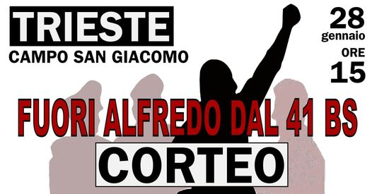Corteo a Trieste per Alfredo Cospito e contro il 41bis
#41bis #ergastoloostativo #AlfredoCospito #scioperodellafame