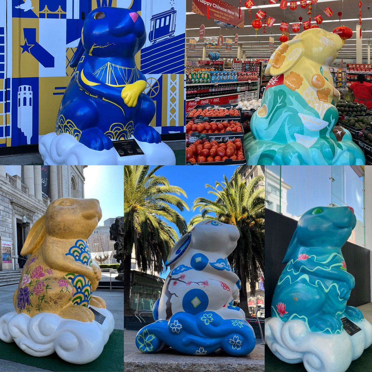rumorzfrominez's tweet photo. I fell down a rabbit hole today in San Francisco! Celebrating the lunar new year- the year of the rabbit- the sculptures are stunning, and they taught me so much about symbols and their meanings! π #rabbitonparade https://t.co/aZzHic1pUI