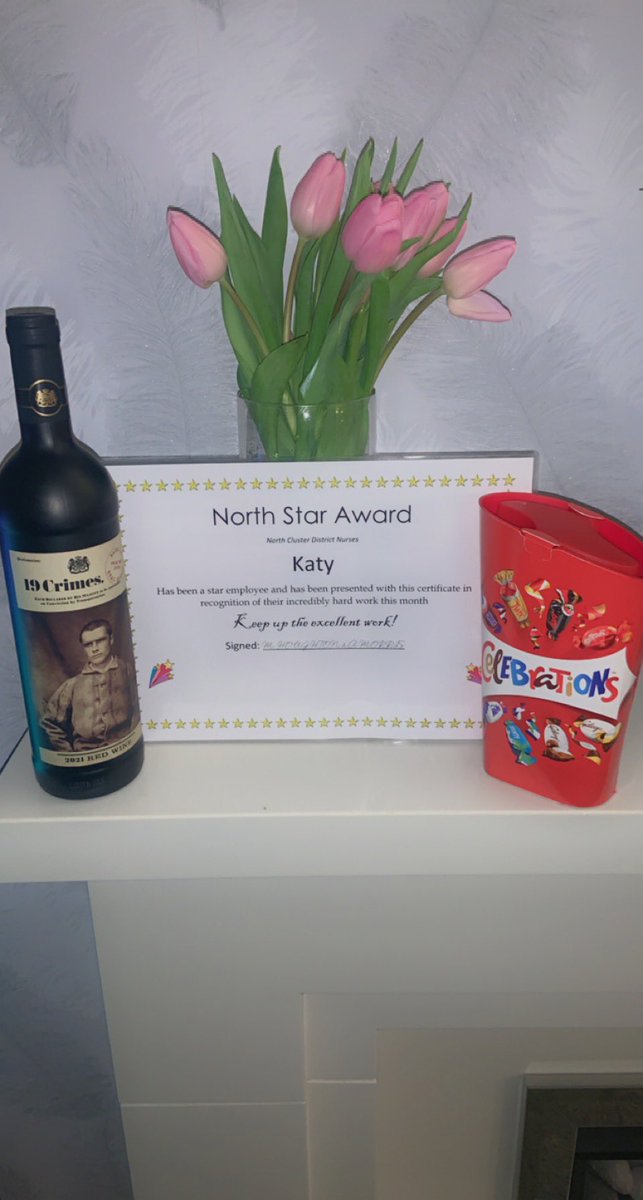 Soo maybe this winging life nursing thing is actually working !! 🎉😂 #northstarofthemonth #communitynurse #oldhamcommunitynursing #thebestteam #godknowshowiwonthis 💝💝💝