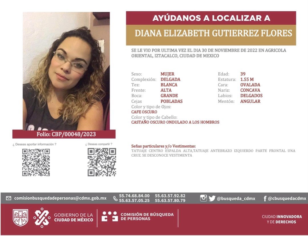 #Diana desapareció en la colonia Agrícola Oriental. Su familia la busca, si tienen datos sobre su paradero comunicarse a los números de la siguiente ficha 👇🏽👇🏽 #Nosqueremosvivas #agricolaoriental #fyp