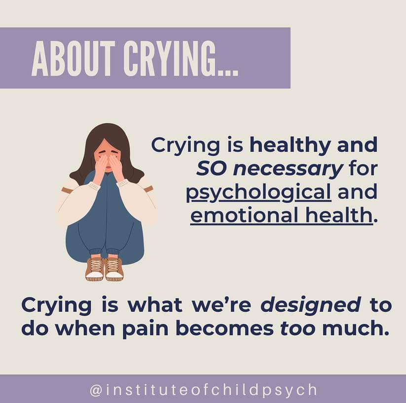 LynburnNurture's tweet photo. Crying is the bodies way to release stress and return to a state of regulation. ❤ https://t.co/YVmvLH5vdI