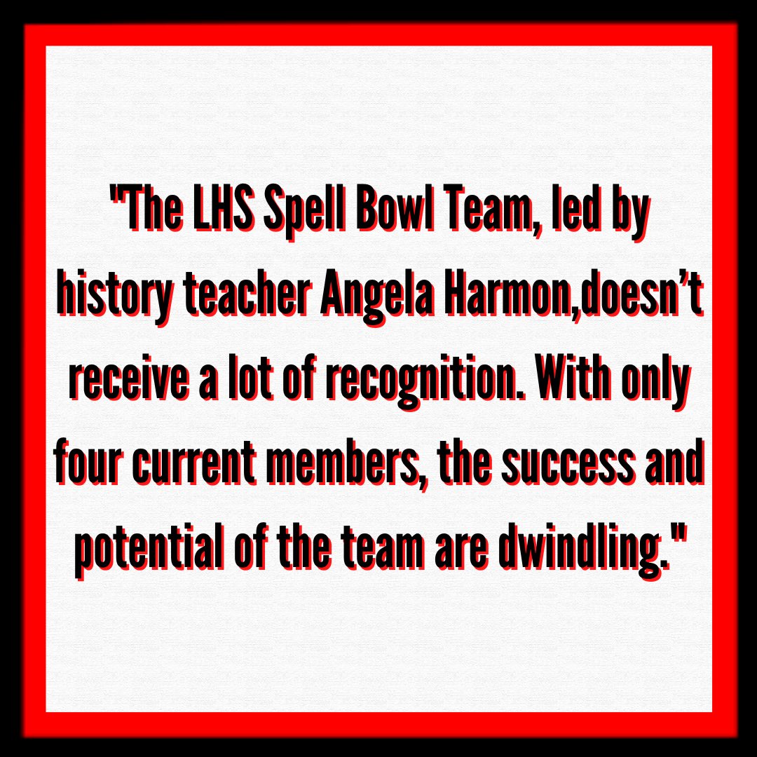 Check out Magpie’s latest article about the Spell Bowl team.

linktr.ee/lhsmagpie