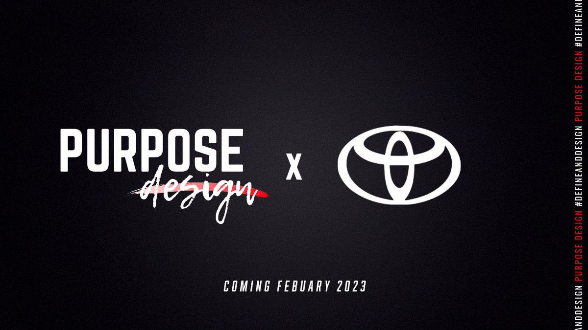 MarkHTrumbo's tweet photo. 📣 MAJOR ANNOUNCEMENT 📣
Excited to partner up with @samaramillerr and @Toyota to deliver Purpose Design! #DefineAndDesign https://t.co/9qQxriZs3T
