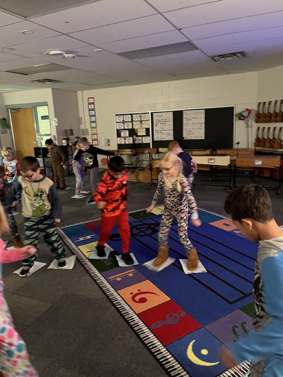 Enjoying our snowy school day with some ice skating around the music classroom. <a href="/FH_NKCSD/">Fox Hill Elementary</a> <a href="/NKCVocalMusic/">NKC Vocal Music</a> @MrsHendrenKC