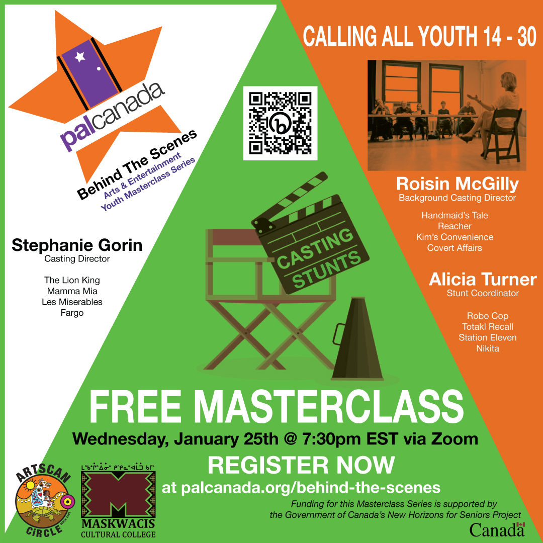 ATTENTION YOUTH 14-30! 

A few spots left in tonight's free Casting masterclass.

Sign-up by clicking lnkd.in/g6EwZ9-u
#masterclass#artsandentertainment#casting#filmandtelevision#education#youth#indigenous#behindthescenes#good-jobs#good-careers#jobs#careers#movies#casting