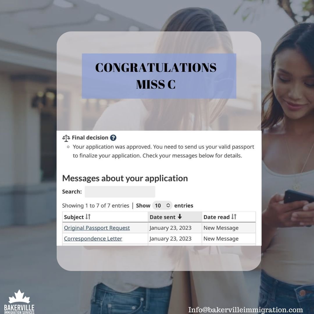 BakervilleImm's tweet photo. We the Bakerville immigration service congratulate Miss C on her approval.

Contact Us Today
Info@bakervilleimmigration.com https://t.co/xr4eHo43vT