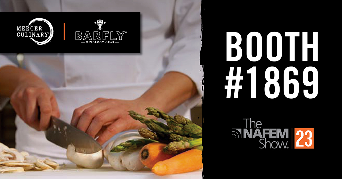 MERCERCULINARY's tweet photo. 📣We’re officially one week away from @TheNAFEMShow!

If you’re headed to Orlando for the show, be sure to stop by booth #1869 to chat with the #MercerCulinary and #BarflybyMercer team. 

We’ll see you there! 👋

https://t.co/zMcvWfEgsg

#nafem2023 https://t.co/LrEKUcgn61