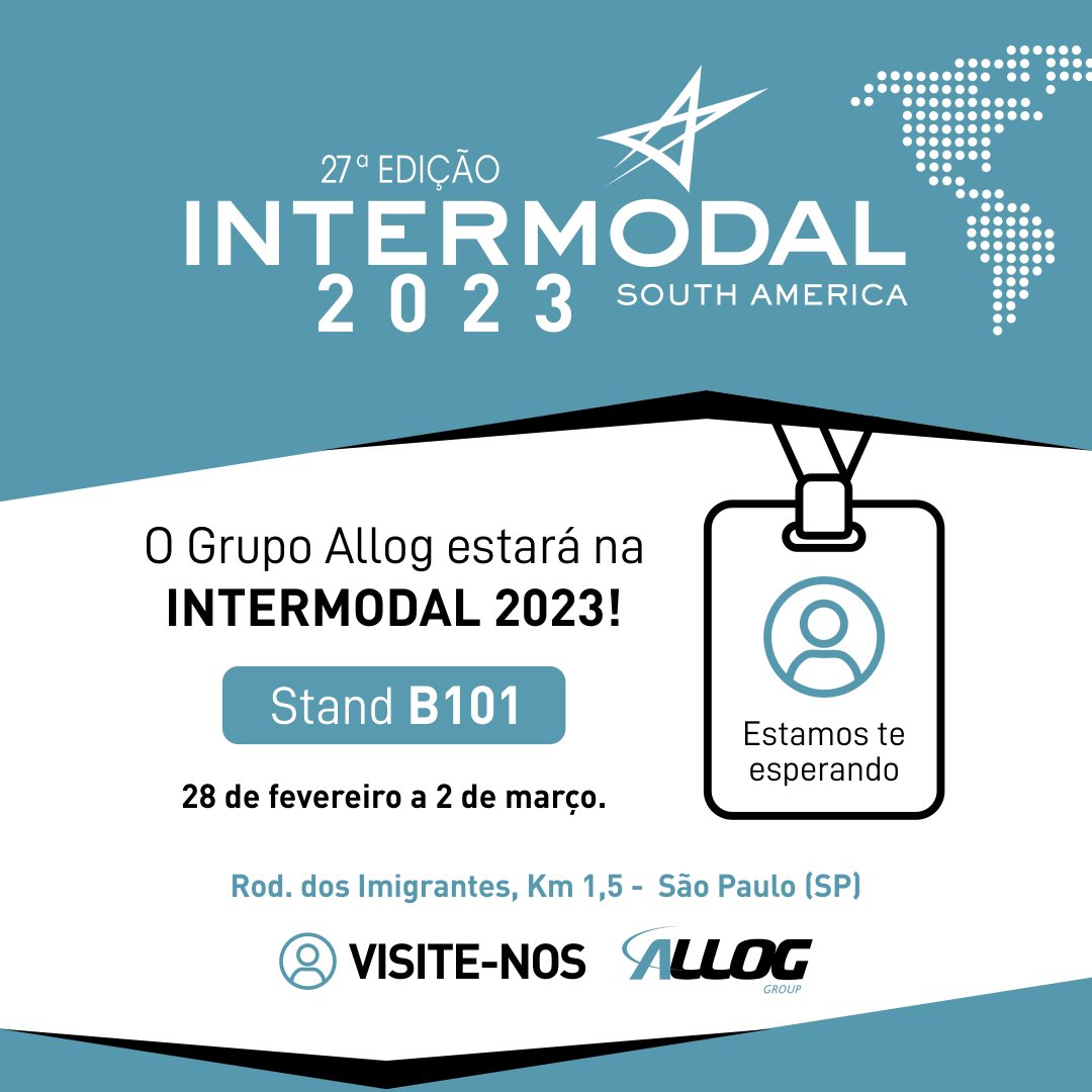O Grupo Allog está novamente confirmado para a Intermodal 2023! ✈🚚🚢
Que venham as conexões e os novos negócios! 
#grupoallog #allognaintermodal #intermodal2023 #feiradenegócios #logística #logísticainternacional