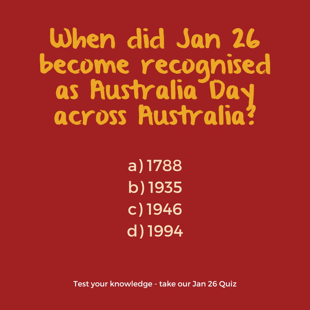 Changing the date is a conversation we must front up to. We cannot move forward as a reconciled nation while important national identity notions remain unresolved.

Take our quiz and test your knowledge.

reddust.org.au/january-26-a-d…

#reddustoz #january26 #firstnations