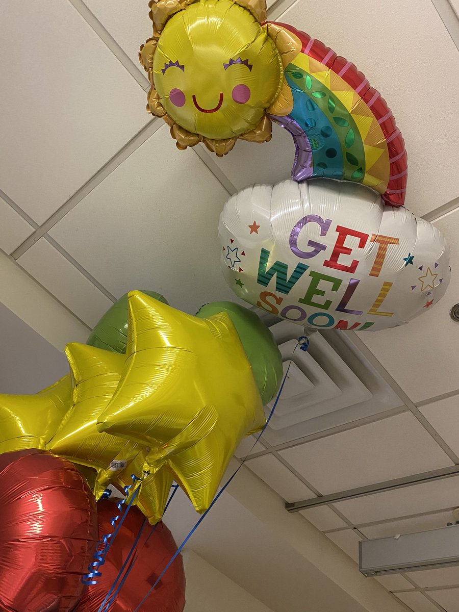 Thank you to the lovely person who sent these balloons! They are so fun! I am on the mend and expect to be home sometime this weekend, fingers crossed! It was a scary and painful experience but wow did I have the best friends and family to see me through!