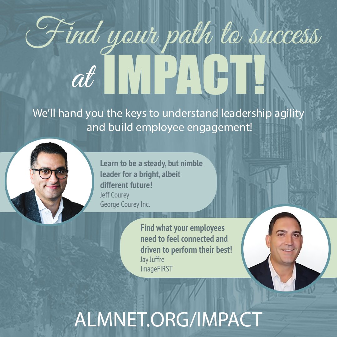 ALMnetwork's tweet photo. DYK how to tap into your largest resource...your employees? What your team needs from you? How to encourage them to ensure they're fully engaged? If no/unsure do NOT miss #ALMIMPACT! #ALMnetworks  @GeorgeCoureyInc @Image1stHCLinen 
https://t.co/FhWs0y0V9g https://t.co/1T12y0fwsU