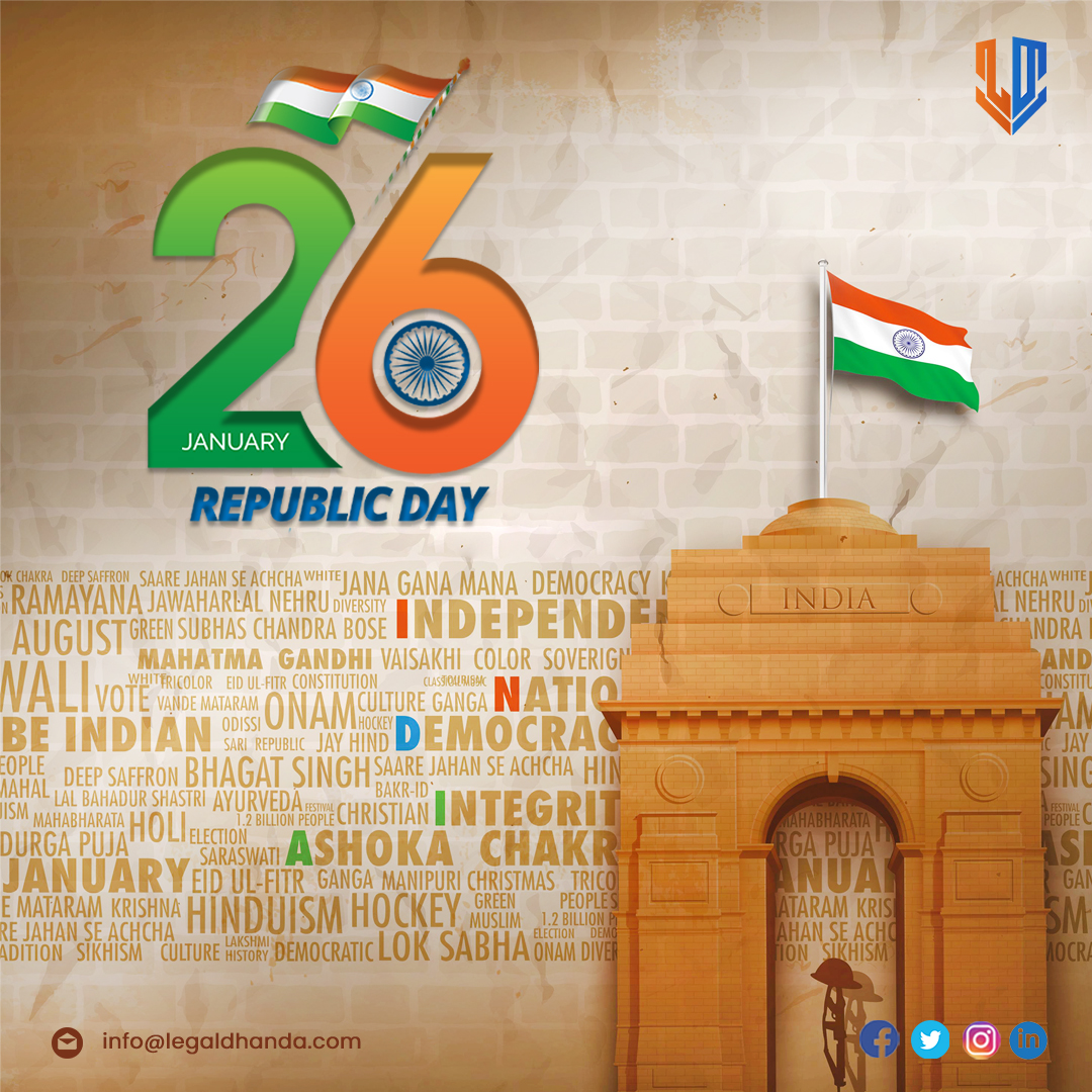 legaldhanda's tweet photo. Let us come together on Republic Day to celebrate the spirit of unity and patriotism. Happy Republic Day.

#legaldhanda #republicday #startup #intellectualproperty #registered #copyright #tmfiling #trademarkfiling #legalservices #karkedekho https://t.co/CVw49IXw2M