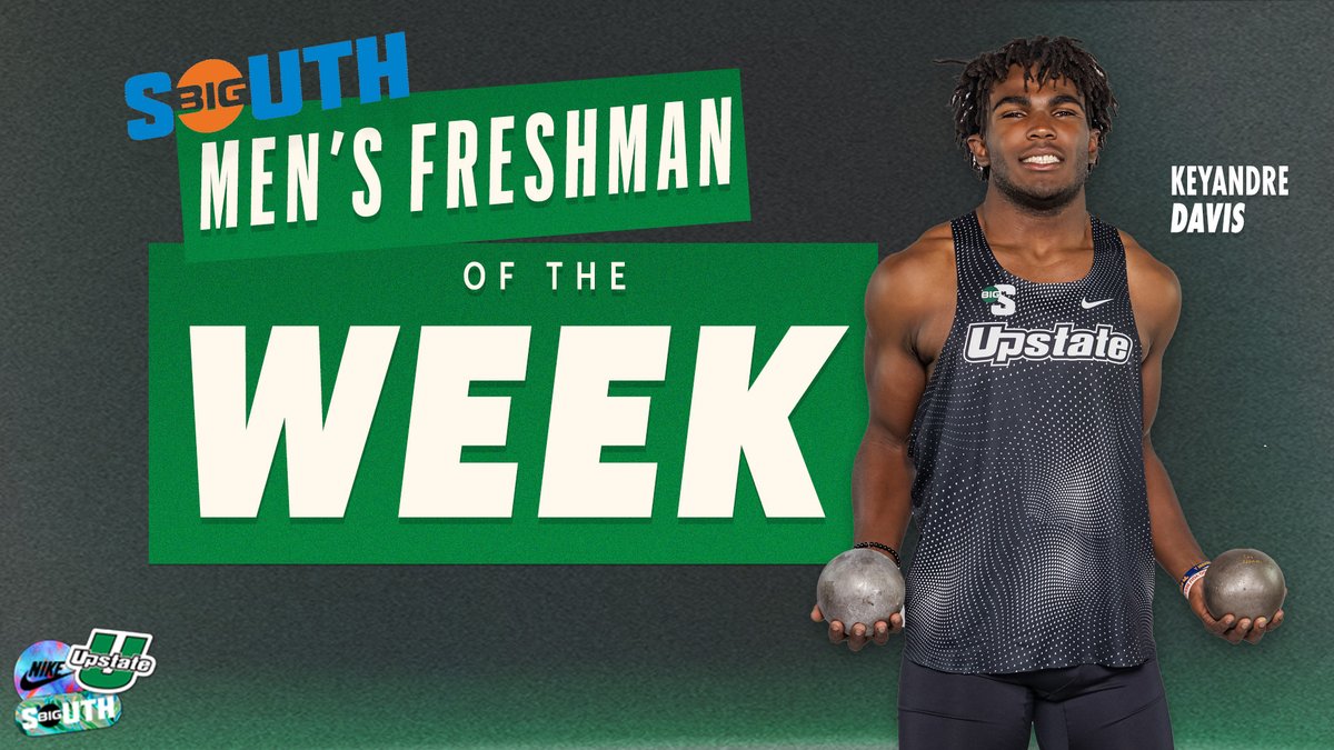 UpstateXCTrack's tweet photo. Two top-five finishes in the Coros Collegiate Challenge earned him his first career Big South honor. 

Keyandre Davis is your Big South Men's Freshman of the Week!

Read more here: 
Link 🔗https://t.co/cJdvvUg0Ud

#SpartanArmy ⚔️ https://t.co/YbuMjDhPbX