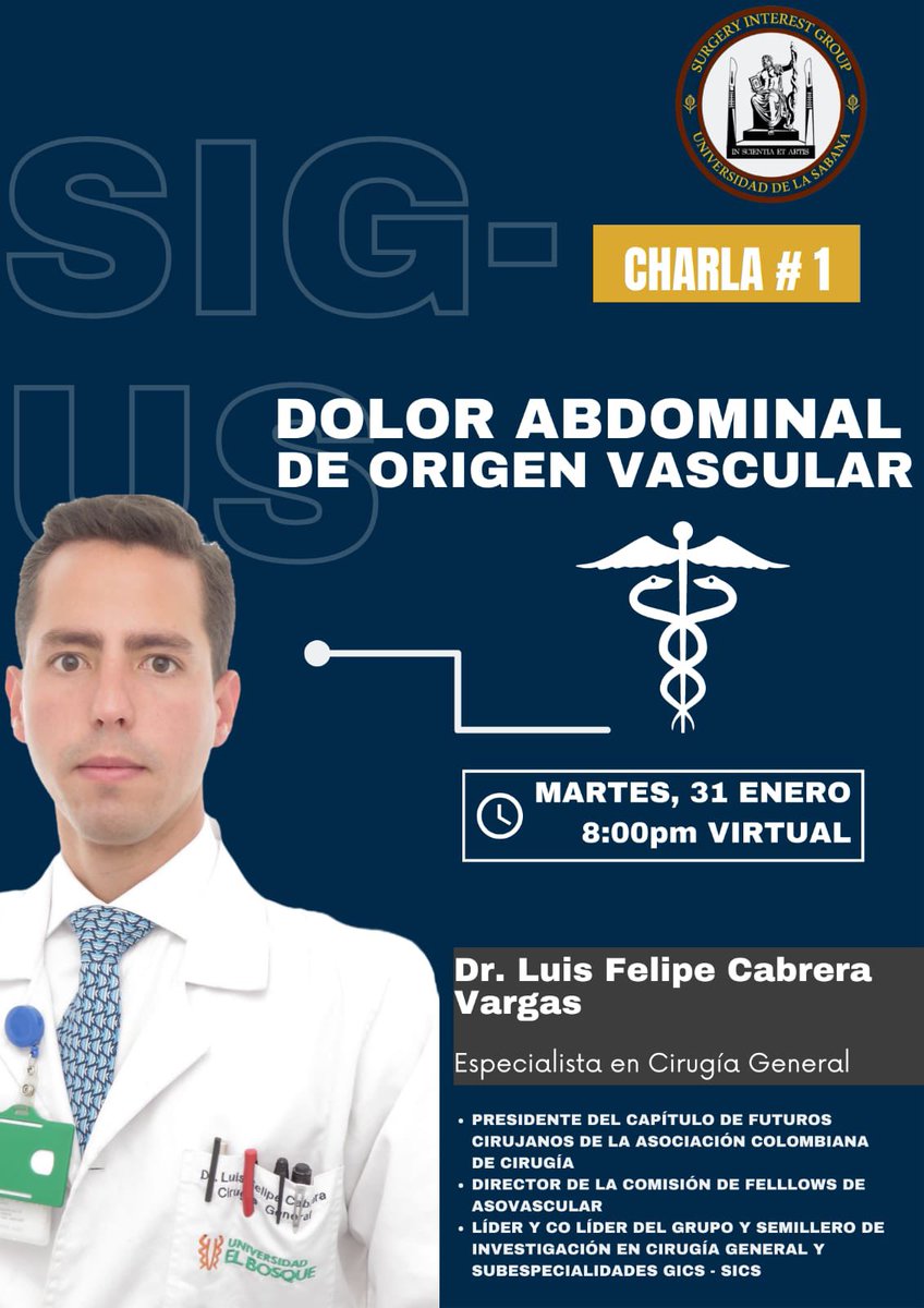 Comenzando nuestro año académico con el pie derecho con el <a href="/SIGUSABANA/">SIGUS</a> ! #SoMe4Surgery Todos cordialmente invitados!