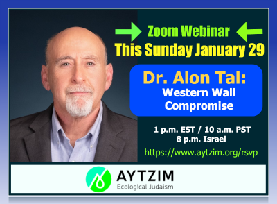 Aytzim's tweet photo. Join us this Sunday January 29: 1 p.m. EST / 10 a.m. PST / 8 p.m. Israel: Dr. Alon Tal will discuss the "Western Wall Compromise." For more information, and to RSVP: https://t.co/Nff2J3H5k3 @Aytzim @EcoJewsOfTheBay @ecodave https://t.co/8pSFnh1kO1

— Jewcology (@jewcology) Jan…