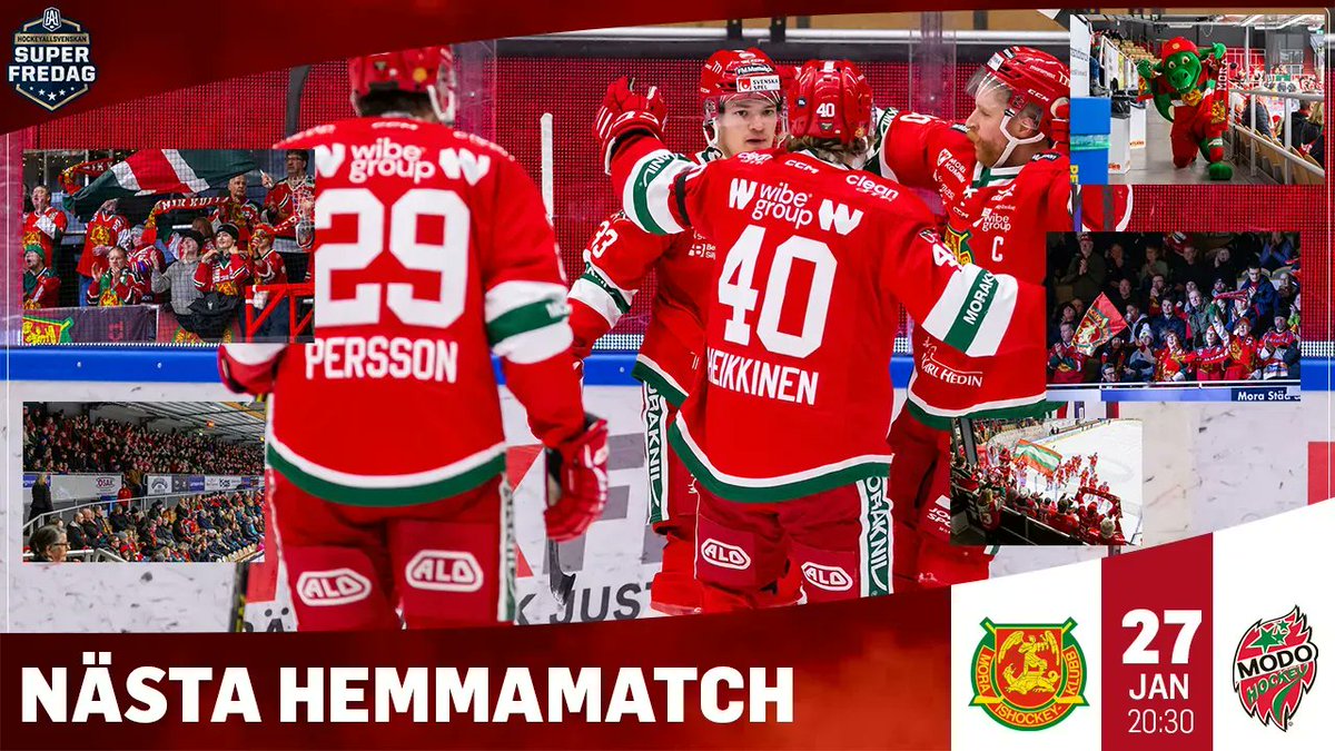 Nu hoppas vi att alla som kan tar sig till Smidjegrav Arena på fredag när serieledande MODO gästar! Hjälp oss skapa en magisk fredagstämning och heja fram oss till tre nya poäng! 

🎟️ Biljettköp på biljett.moraik.se 

#moraik