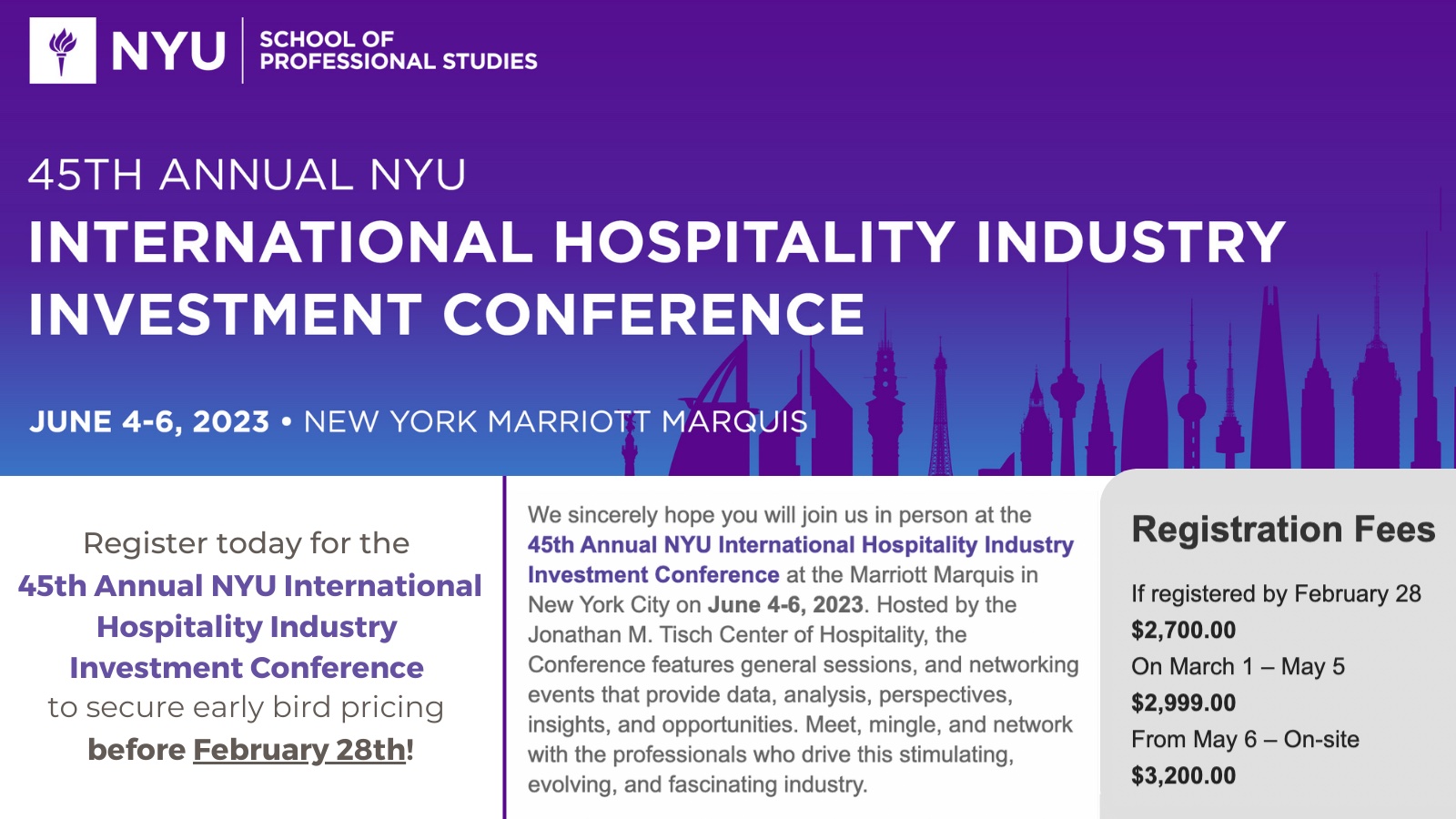 NYU Hospitality Conference (NYUIHIIC) / Twitter