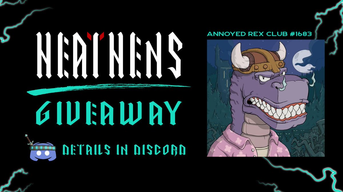 Glory favors the bold!

We're rewarding the steadfast Heathens in our Discord this week with a chance to win this <a href="/AnnoyedRexClub/">Annoyed Rex Club</a> #1683 - a fellow Viking!

Get in on the action here --> discord.gg/8mH4S5cUtQ