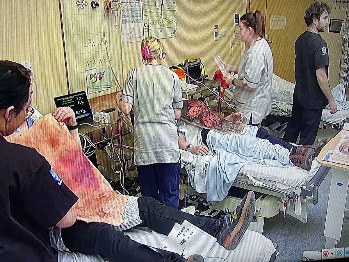 Fantastic emergency medicine sim day. Medical, nursing and paramedic students working together