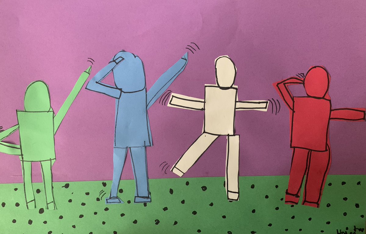 CourtneyWidhalm's tweet photo. In honor of #CrayolaCreativityWeek, first grader Lindsey Johnson drew bodies in motion. #DancingwithTraditions, #FindingmyDance. @Fremont1_GPeak #EveryCougarEveryDay https://t.co/16d3lP1QWM