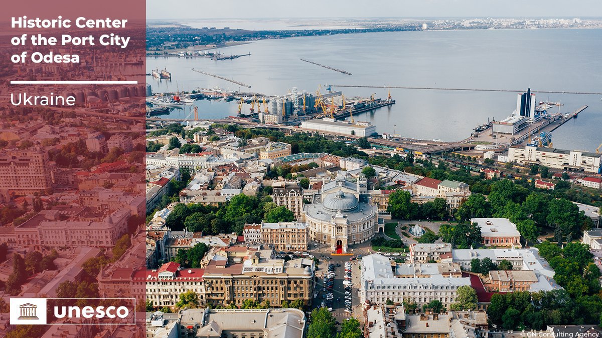 UN's tweet photo. The port city of Odesa, in Ukraine, has been inscribed on @UNESCO's World Heritage List.

The designation recognizes the universal value of the city and the duty of all to protect it. https://t.co/SR8lqouhSf https://t.co/R0rIIqiqhF