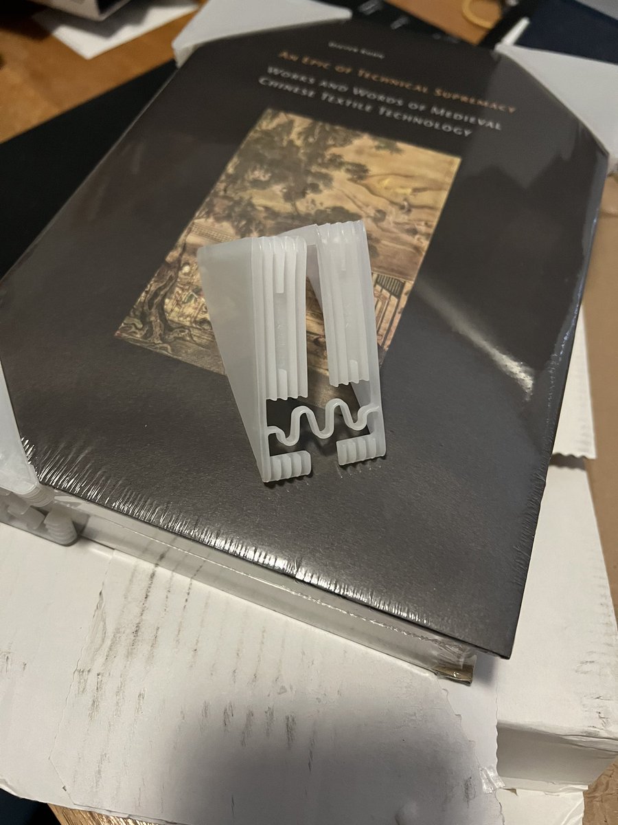 Ordered Dieter Kuhn’s *An Epic of Technical Supremacy: Works and Words of Medieval Chinese Textile Technology* from Abegg-Stiftung. Really impressed with the packaging. They even had springy plastic guards for the book’s corners.