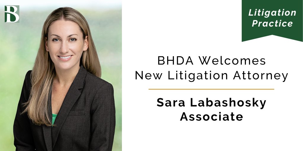 Sara Labashosky has joined BHDA as an associate in our Austin office. She assists clients in general litigation matters, insurance law, contractual disputes, and various other tort claims in state &amp; federal court. Welcome to the team, Sara! bit.ly/3wpQLyE