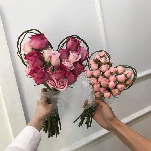 The shop is now offering heart shaped bouquets just in time for Valentines day!